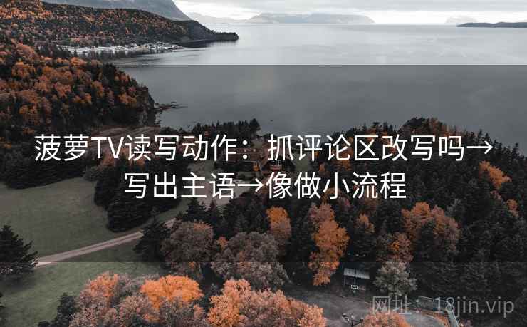 菠萝TV读写动作：抓评论区改写吗→写出主语→像做小流程