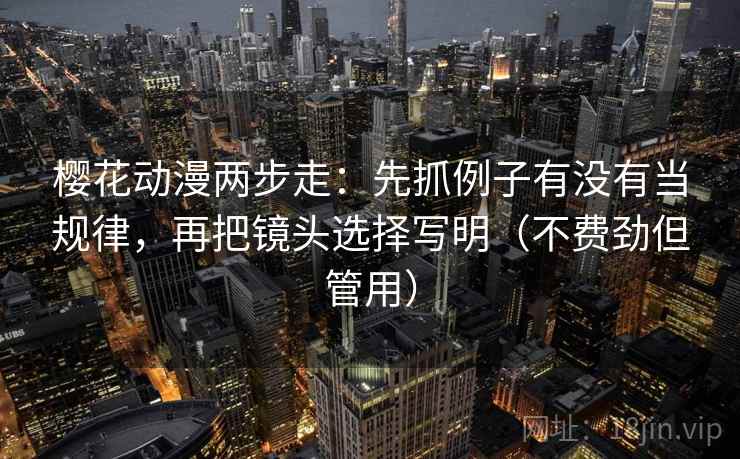 樱花动漫两步走：先抓例子有没有当规律，再把镜头选择写明（不费劲但管用）